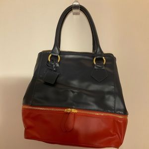 Asos blue red colorblock bag